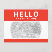 hello, it's your birthday! nametag