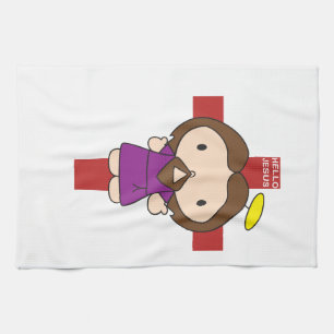 Hello Jesus Tea Towel