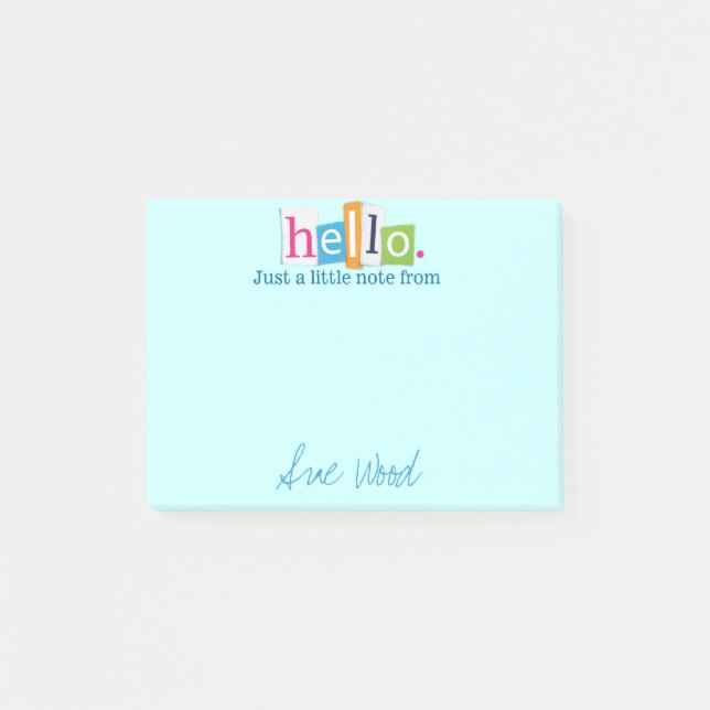 Hello, Just a Little Note Post-it® Note) (Front)