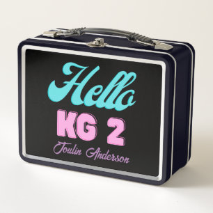 Hello KG2, Back To School Metal Lunch Box