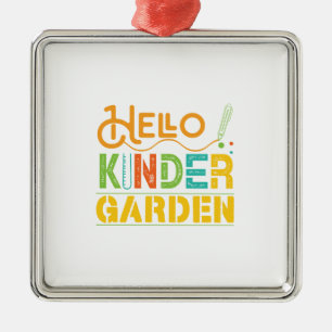 Hello Kinder Garden Teacher Metal Tree Decoration