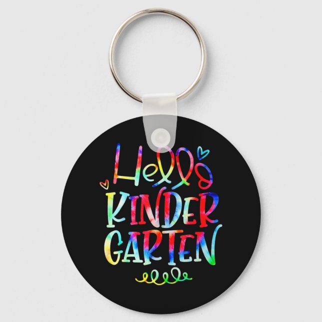 Hello Kindergarten Back To School Gifts For Teache Key Ring (Front)