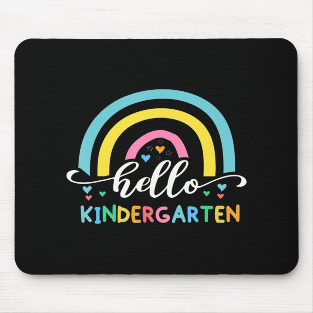Hello Kindergarten  Back To School   Mouse Mat (Front)