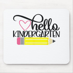Hello Kindergarten Back To School Teacher Student Mouse Mat