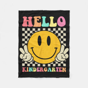 Hello Kindergarten Byck To School Groovy Teacher S Fleece Blanket