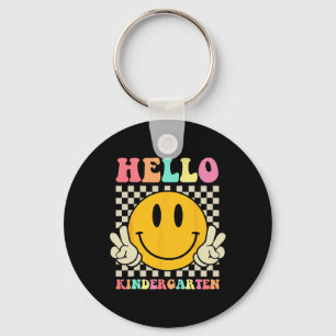 Hello Kindergarten Byck To School Groovy Teacher S Key Ring