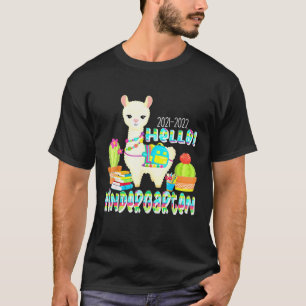 Hello Kindergarten Cute Llama Alpaca Back To Schoo T-Shirt