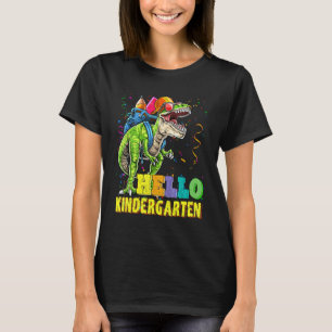 Hello Kindergarten Dinosaur Back To School Teacher T-Shirt