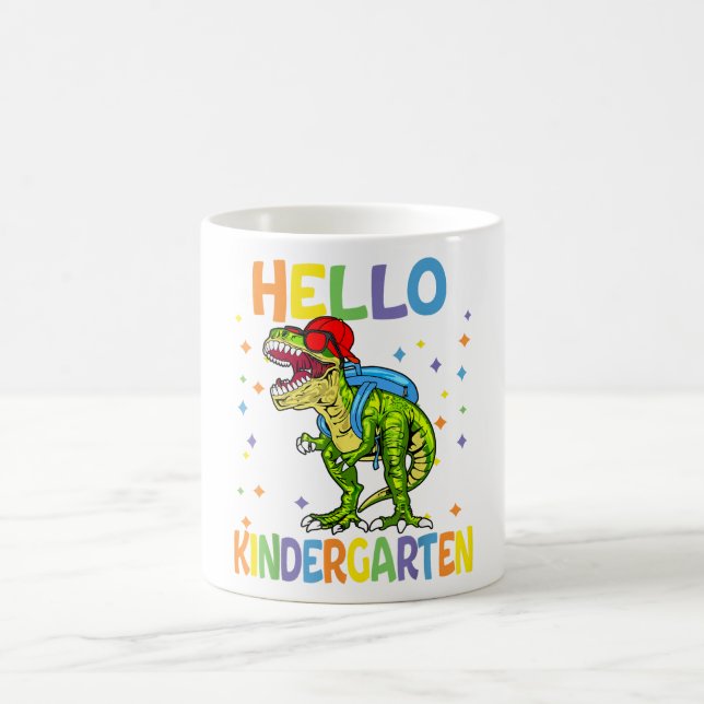 Hello Kindergarten - First Day of School Kids Coffee Mug (Center)