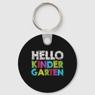 Hello Kindergarten Funny Back To School Student &a Key Ring