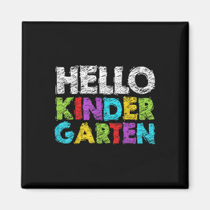 Hello Kindergarten Funny Back To School Student &a Magnet