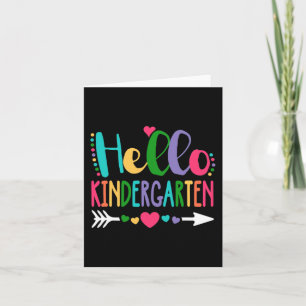 Hello Kindergarten Heart Teacher Student Back To S Card