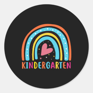 Hello Kindergarten Kindergarten Rainbow Classic Round Sticker
