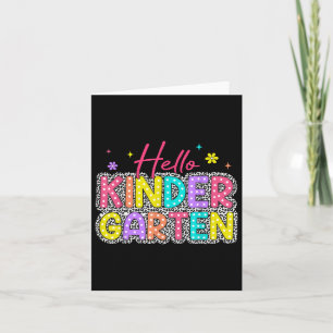 Hello Kindergarten Leopard Back School Educate Cl  Card