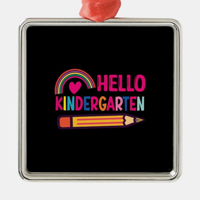 Hello Kindergarten Metal Tree Decoration (Front)