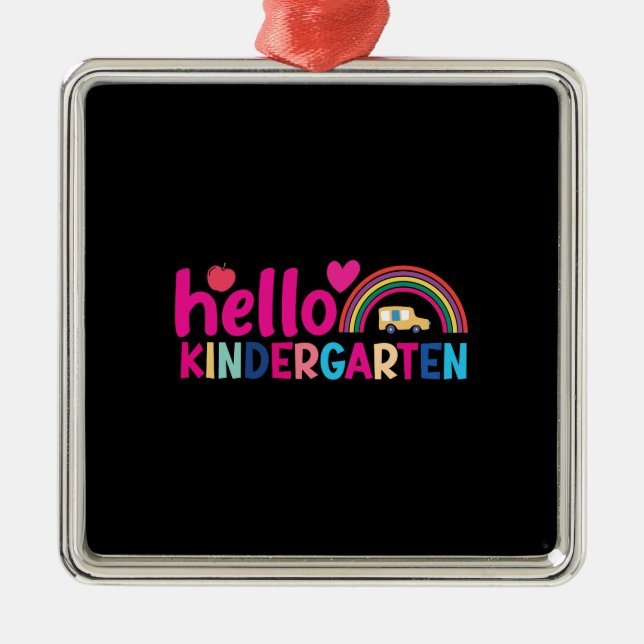 Hello Kindergarten Metal Tree Decoration (Front)