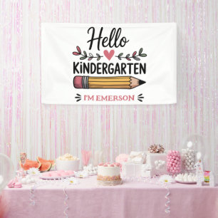 Hello Kindergarten Personalised Back To School Banner