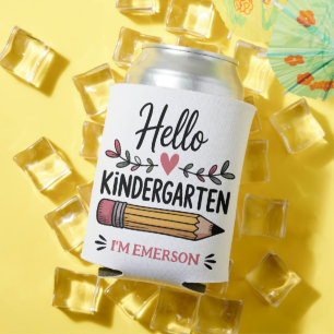 Hello Kindergarten Personalised Back To School Can Cooler