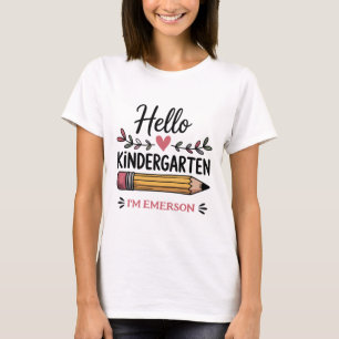 Hello Kindergarten Personalised Back To School T-Shirt