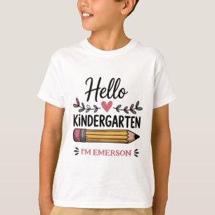 Hello Kindergarten Personalised Back To School T-Shirt