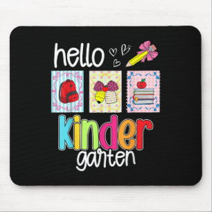 Hello Kindergarten Preppy Back To School Teacher S Mouse Mat