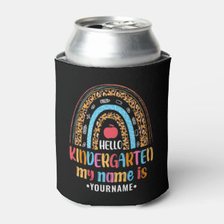 Hello Kindergarten Rainbow First Day of School Can Cooler