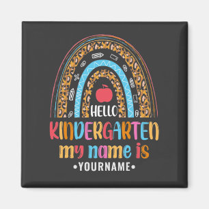 Hello Kindergarten Rainbow First Day of School Magnet