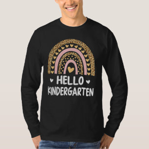 Hello Kindergarten Rainbow For Teachers Boys Girl T-Shirt