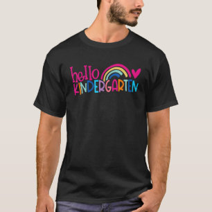 Hello Kindergarten Rainbow For Teachers Student Gi T-Shirt