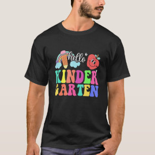 Hello Kindergarten Rainbow Teacher Students Back T T-Shirt