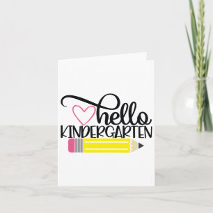Hello Kindergarten Shirt Ck To School Teacher Stud Card