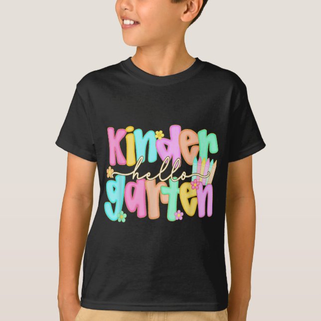 Hello Kindergarten Shirt First Day Of Back To Scho (Front)