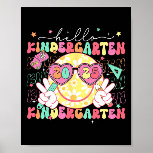 Hello Kindergarten Smile Face Back To School 2025 Poster