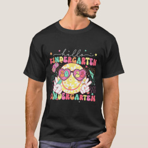 Hello Kindergarten Smile Face Back To School 2025 T-Shirt