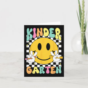 Hello Kindergarten Smile Face Back To School Kinde Card