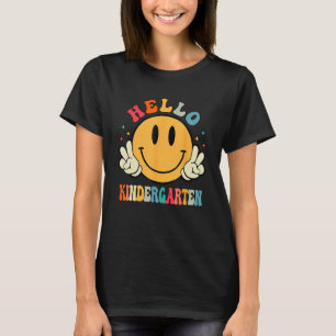 Hello Kindergarten Smile Face Team Kinder Back To T-Shirt