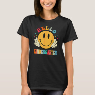 Hello Kindergarten Smile Face Team Kinder Back To T-Shirt
