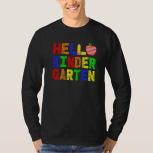Hello Kindergarten Squad My First Day Of Kindergar T-Shirt