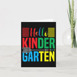 Hello Kindergarten Teacher Back To School Card