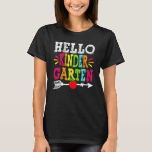 Hello Kindergarten Teacher Funny Back To School Gi T-Shirt