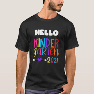 Hello Kindergarten Teacher Girls First Day Of Scho T-Shirt