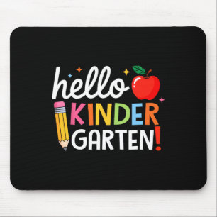 Hello Kindergarten Teacher Kids Back To School Fir Mouse Mat