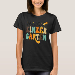 Hello Kindergarten Teacher Kids Back To School Ret T-Shirt