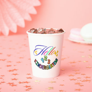 Hello Kindergarten Teacher Mug,Back to School gift Paper Cups