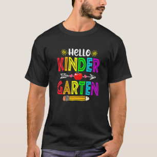 Hello Kindergarten Teacher Student Back To School T-Shirt