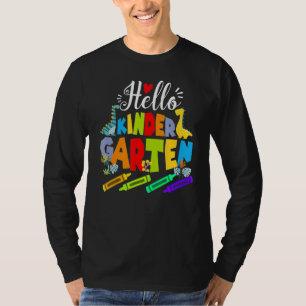 Hello Kindergarten Teacher Student Back To School T-Shirt