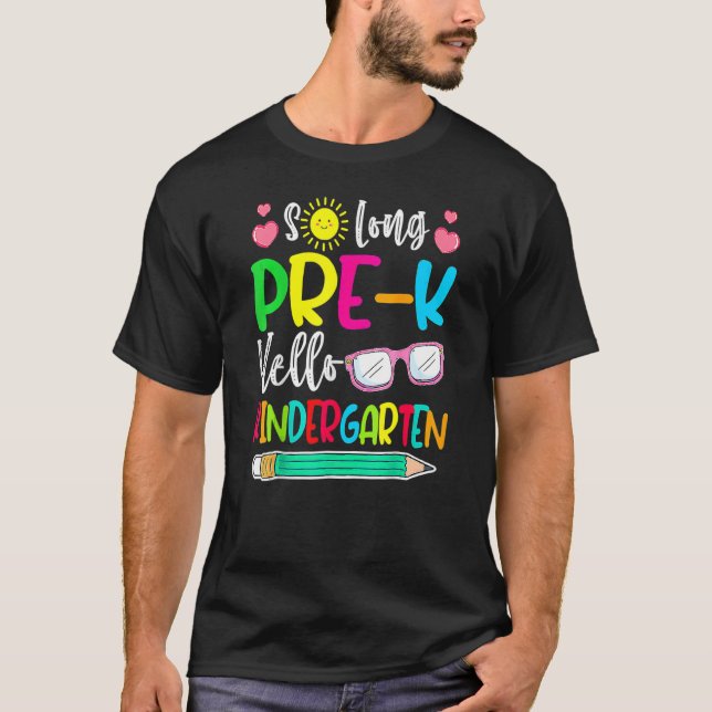 Hello Kindergarten Teacher Student Back To School  T-Shirt (Front)