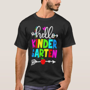 Hello Kindergarten Teacher Student Team Happy Back T-Shirt
