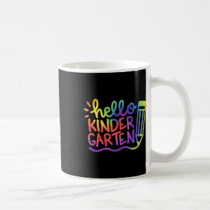 Hello Kindergarten Teacher Tie Dye Welcome Back To Coffee Mug