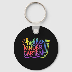 Hello Kindergarten Teacher Tie Dye Welcome Back To Key Ring